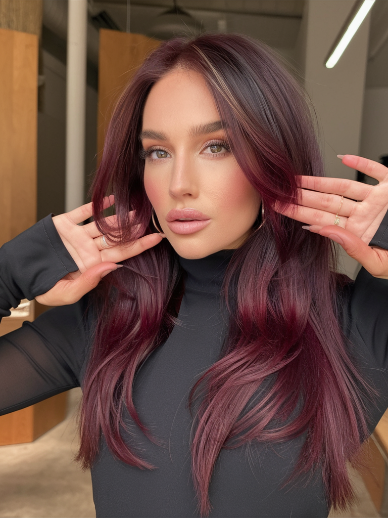 Модний Burgundy Hair Color 2025: тренди та ідеї