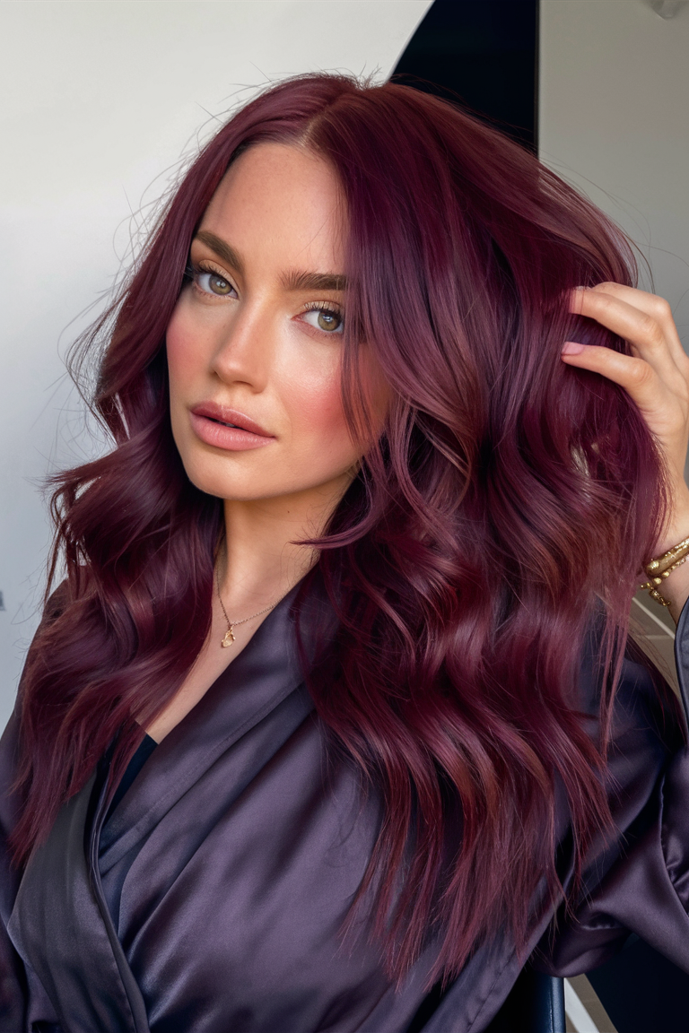 Модний Burgundy Hair Color 2025: тренди та ідеї