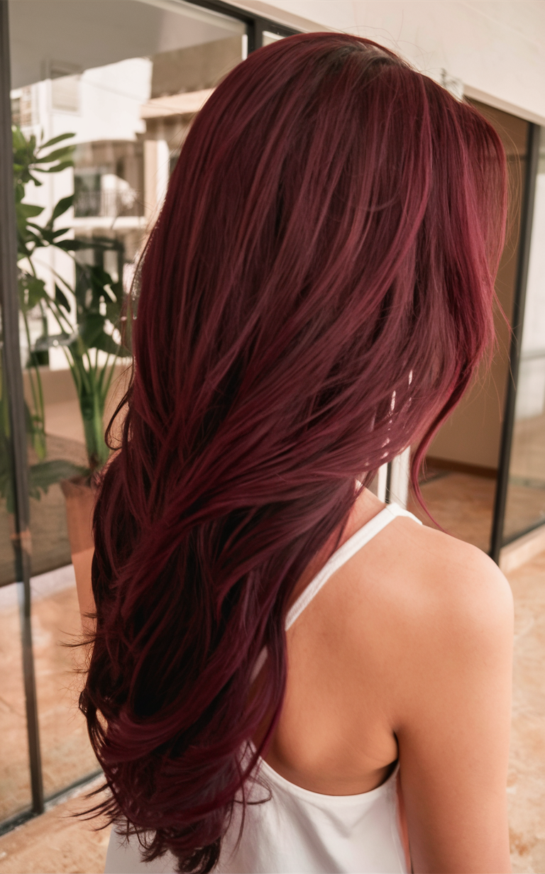 Модний Burgundy Hair Color 2025: тренди та ідеї