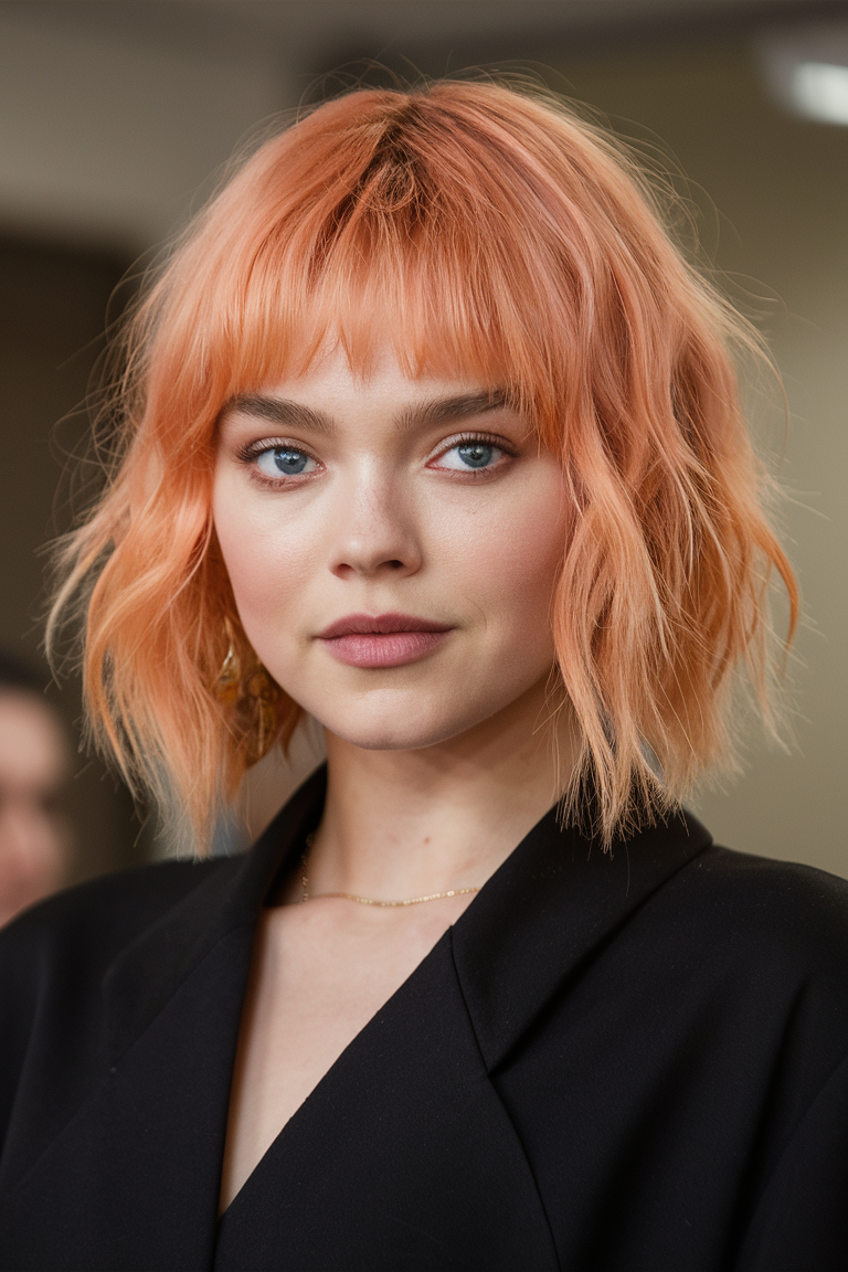 Peach Hair Color 2025: трендові відтінки для стильного образу