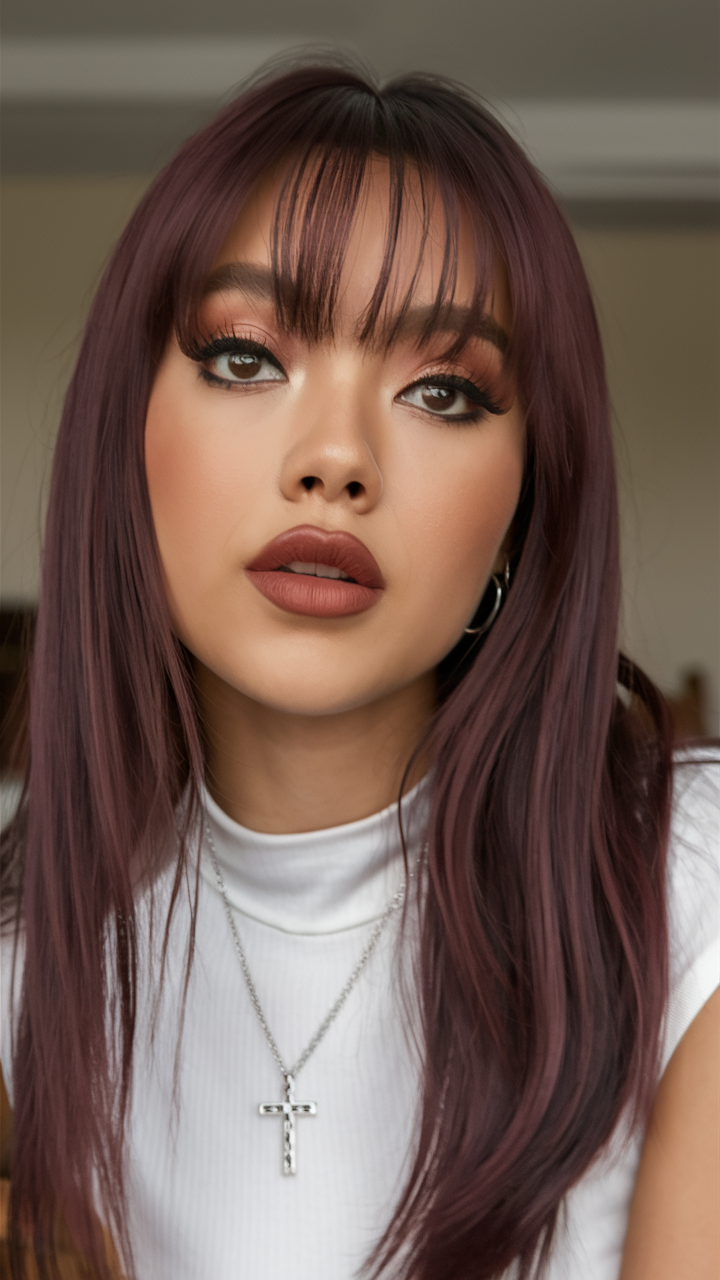 Модний Burgundy Hair Color 2025: тренди та ідеї