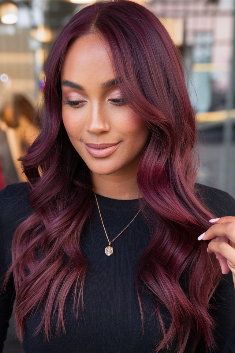 Модний Burgundy Hair Color 2025: тренди та ідеї