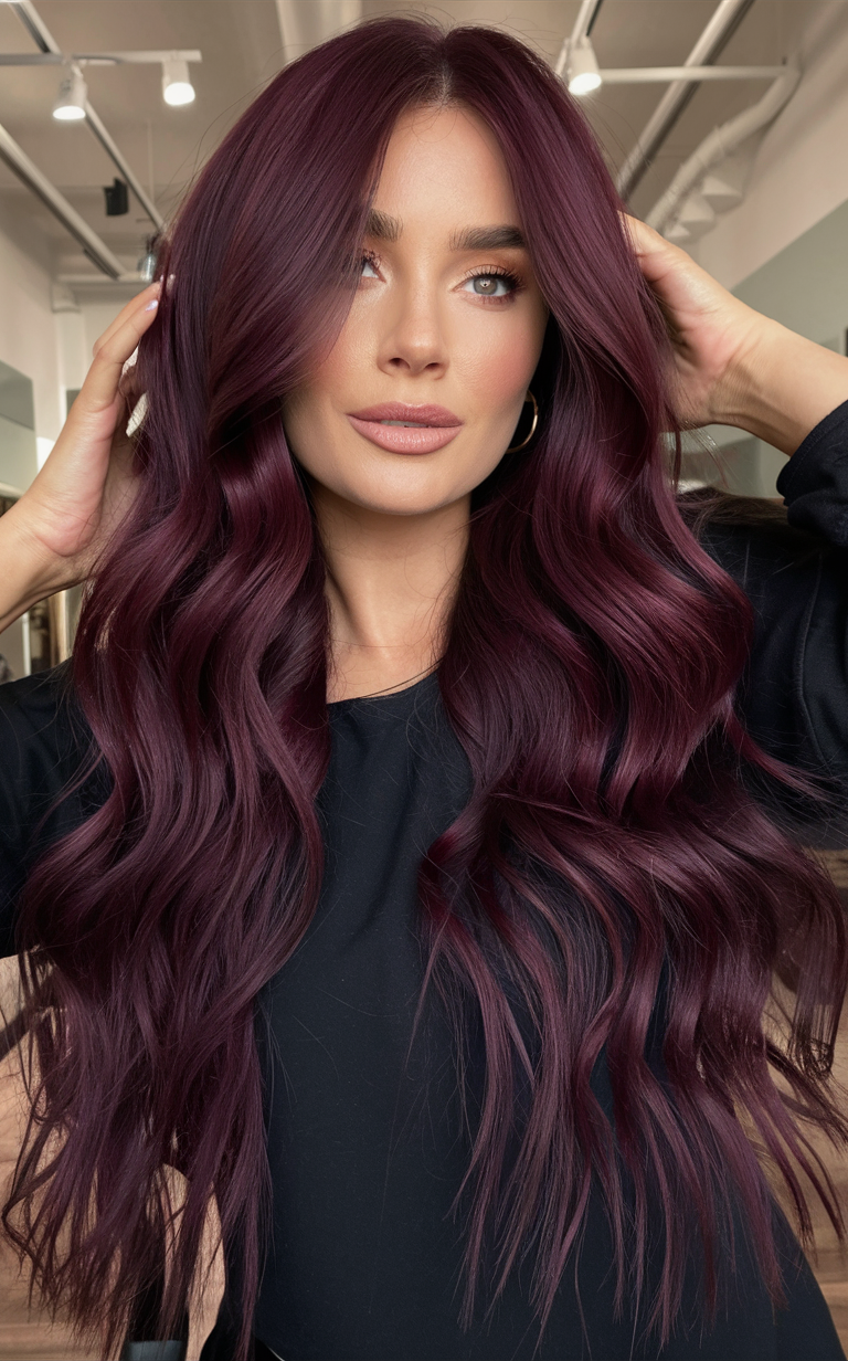 Модний Burgundy Hair Color 2025: тренди та ідеї