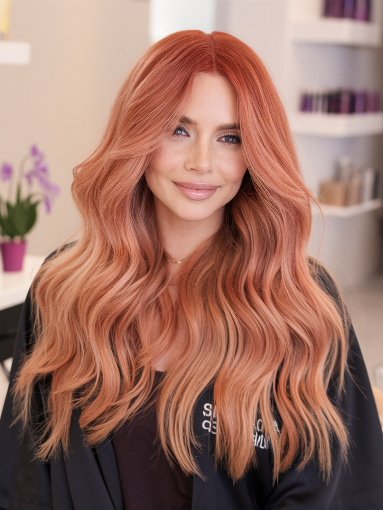 Peach Hair Color 2025: трендові відтінки для стильного образу