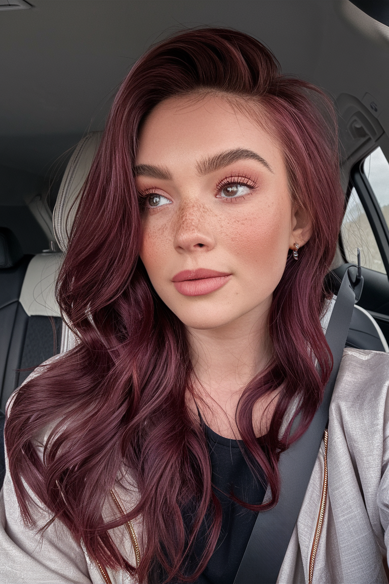 Модний Burgundy Hair Color 2025: тренди та ідеї