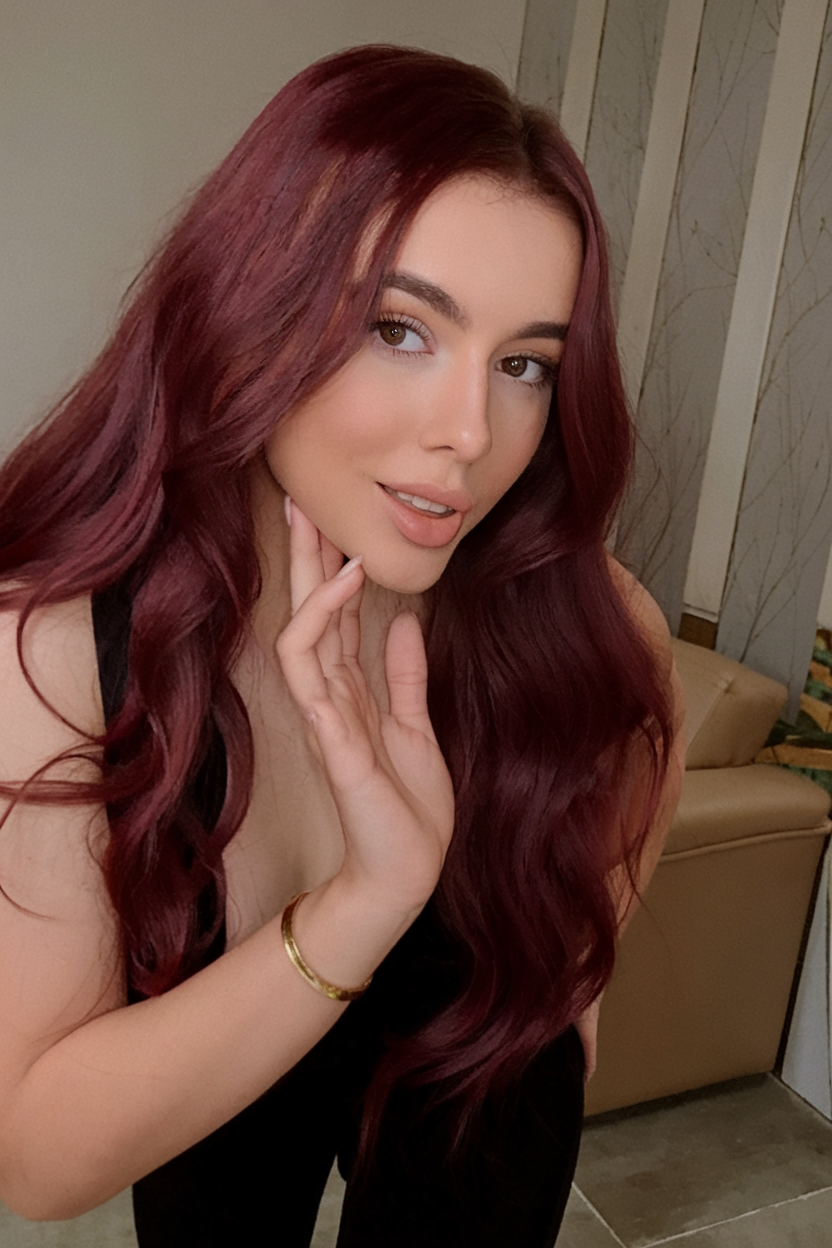 Модний Burgundy Hair Color 2025: тренди та ідеї