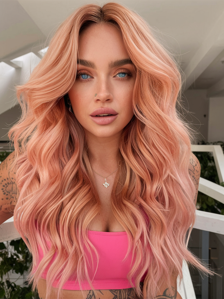 Peach Hair Color 2025: трендові відтінки для стильного образу