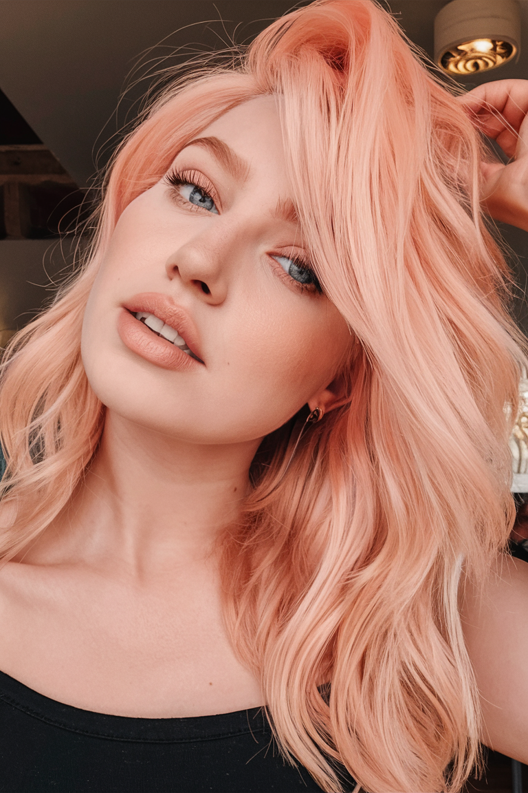 Peach Hair Color 2025: трендові відтінки для стильного образу