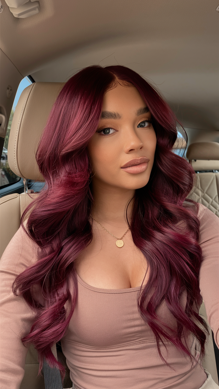 Модний Burgundy Hair Color 2025: тренди та ідеї