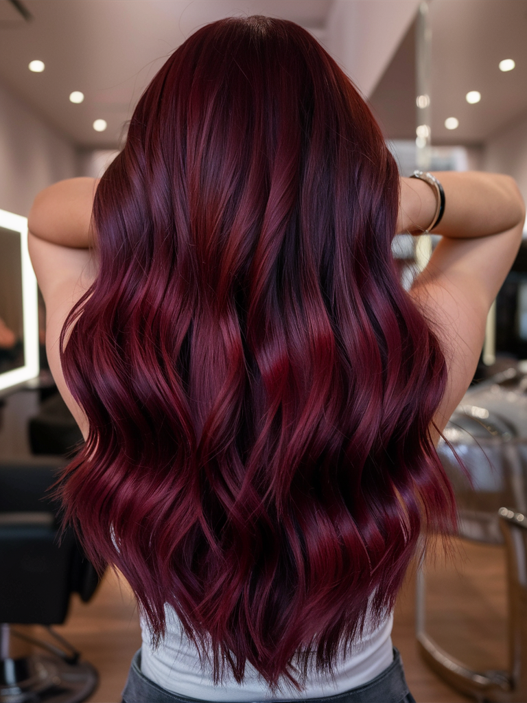 Модний Burgundy Hair Color 2025: тренди та ідеї