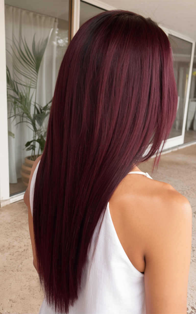 Модний Burgundy Hair Color 2025: тренди та ідеї