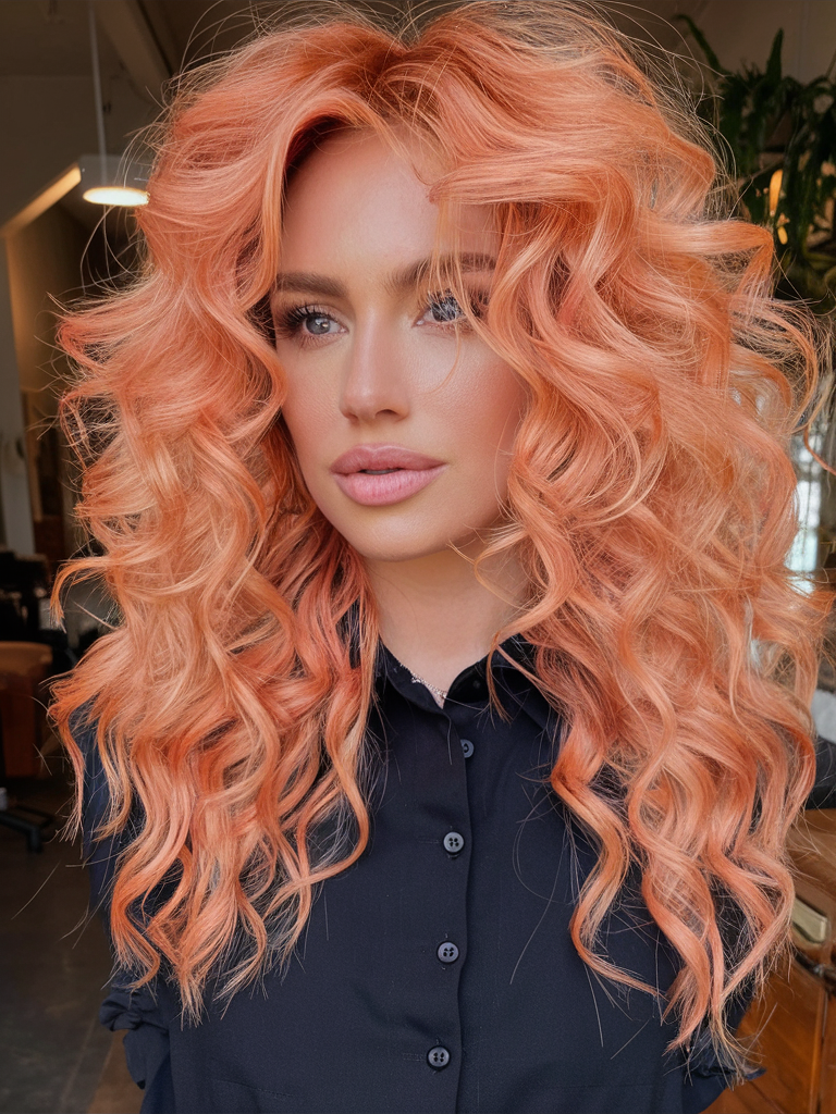 Peach Hair Color 2025: трендові відтінки для стильного образу