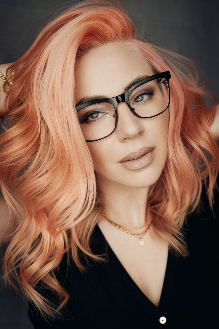 Peach Hair Color 2025: трендові відтінки для стильного образу