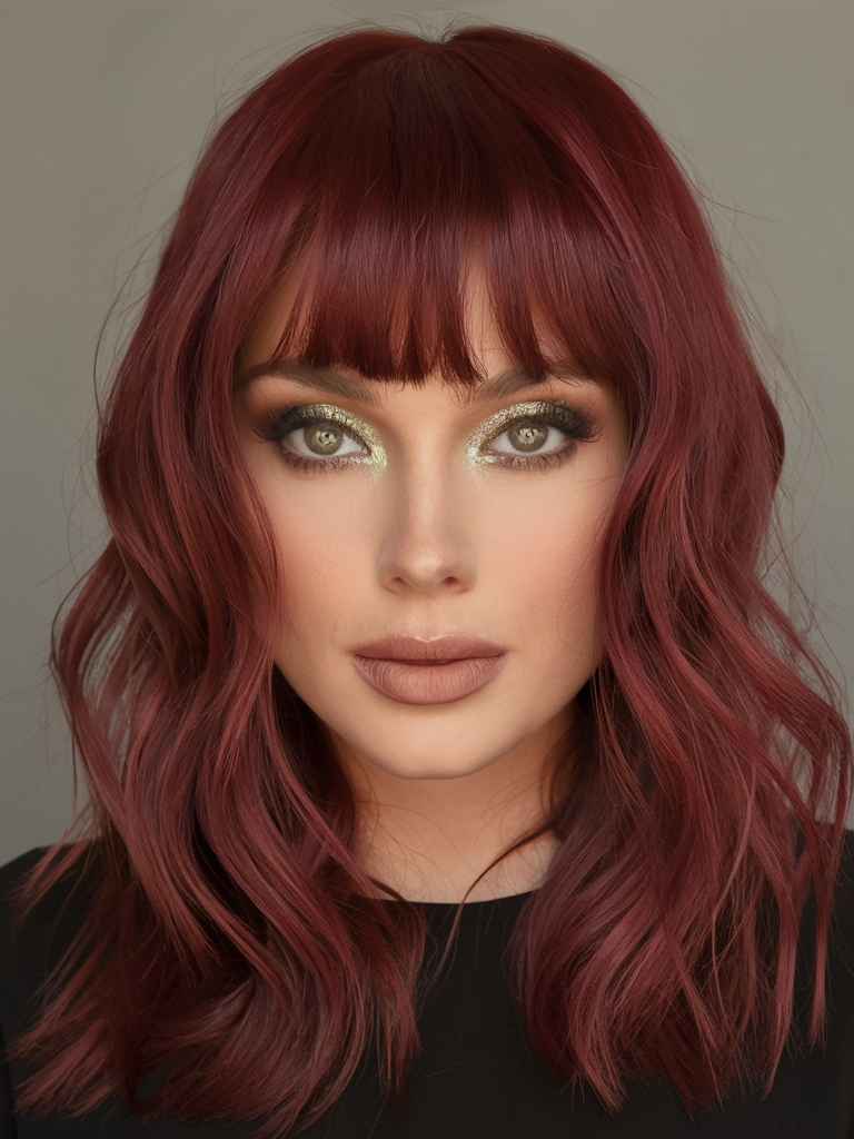 Модний Burgundy Hair Color 2025: тренди та ідеї