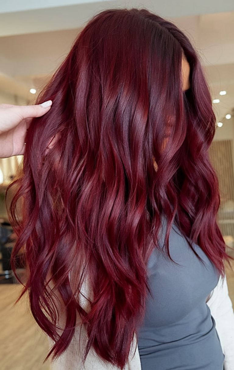 Модний Burgundy Hair Color 2025: тренди та ідеї