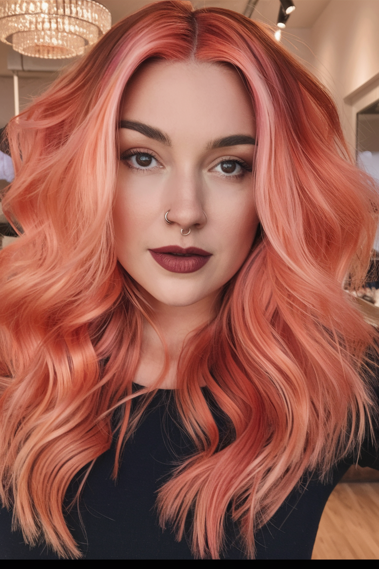 Peach Hair Color 2025: трендові відтінки для стильного образу