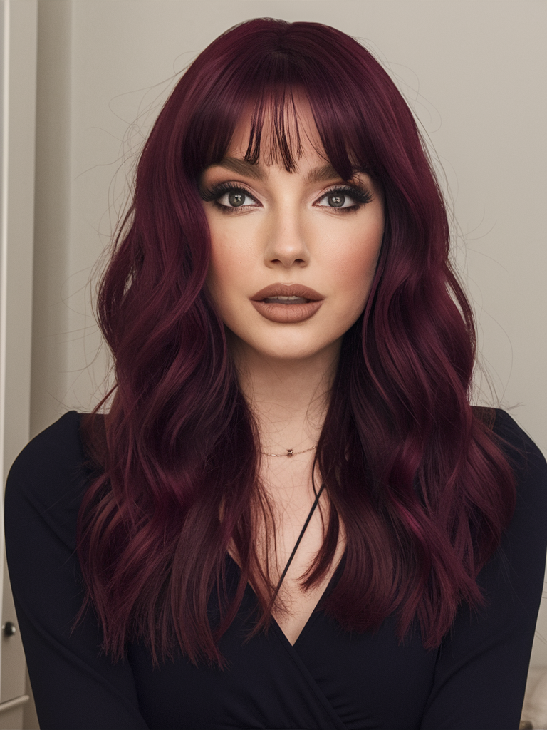 Модний Burgundy Hair Color 2025: тренди та ідеї