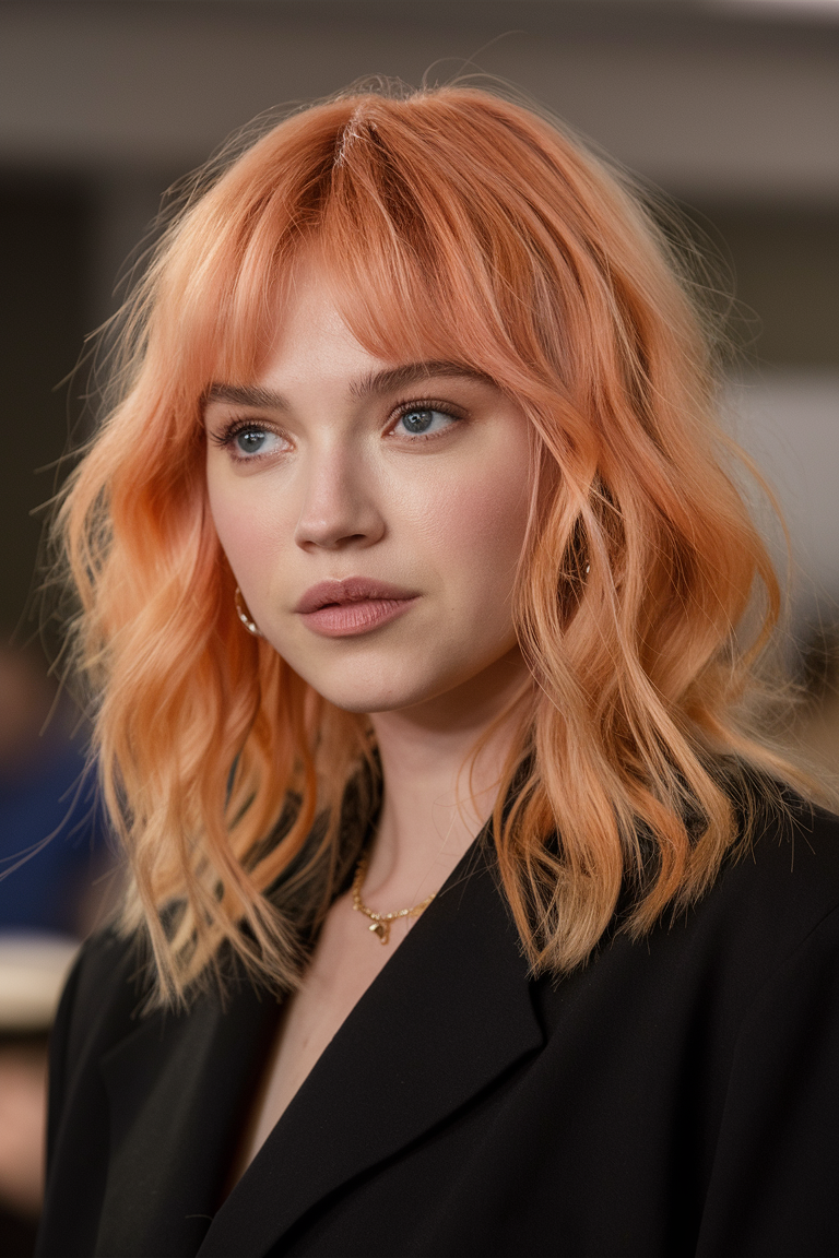 Peach Hair Color 2025: трендові відтінки для стильного образу