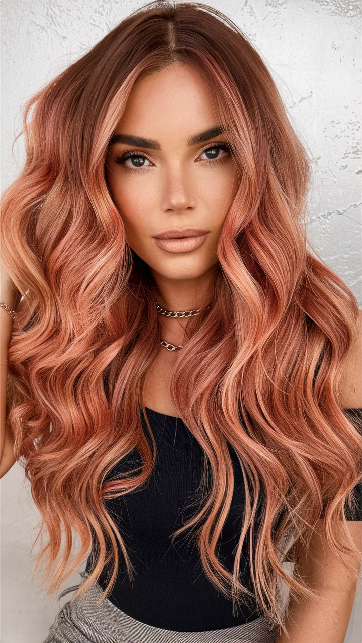 Peach Hair Color 2025: трендові відтінки для стильного образу