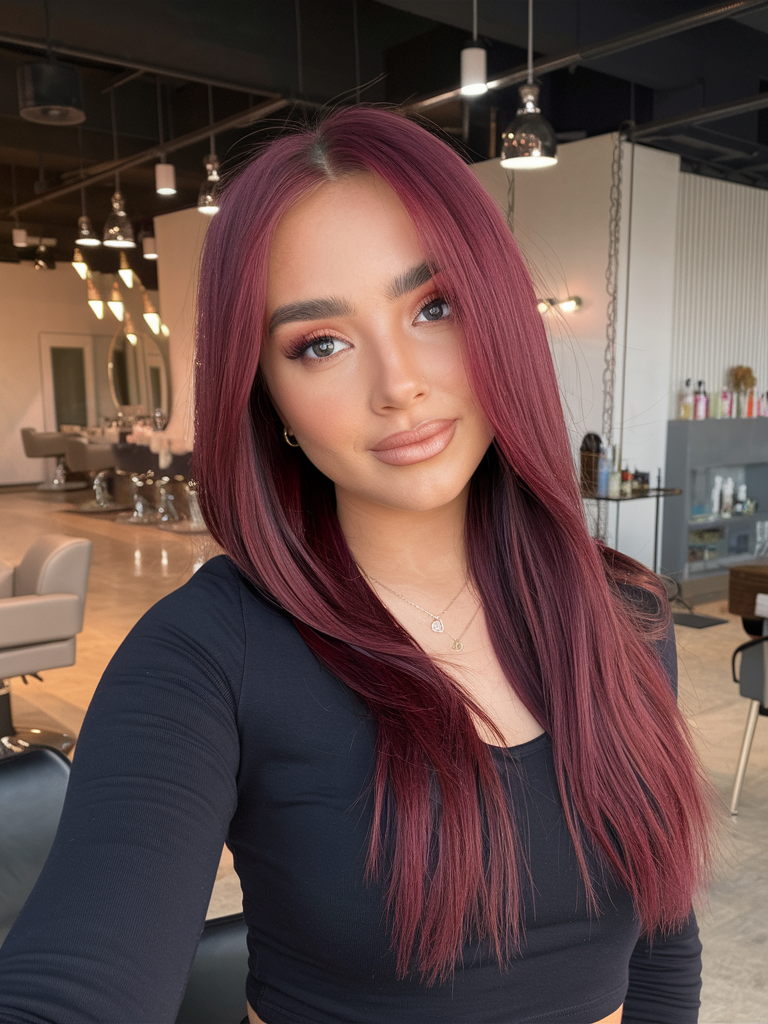 Модний Burgundy Hair Color 2025: тренди та ідеї