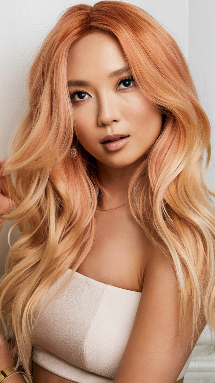 Peach Hair Color 2025: трендові відтінки для стильного образу