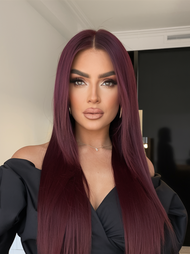 Модний Burgundy Hair Color 2025: тренди та ідеї