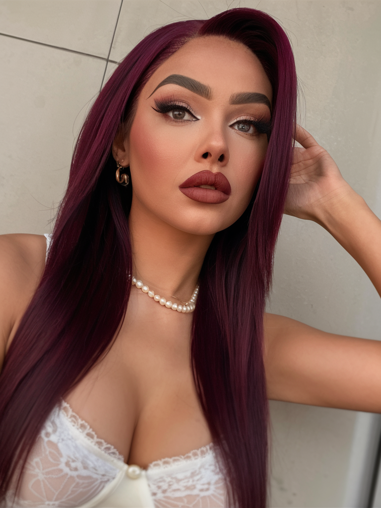 Модний Burgundy Hair Color 2025: тренди та ідеї