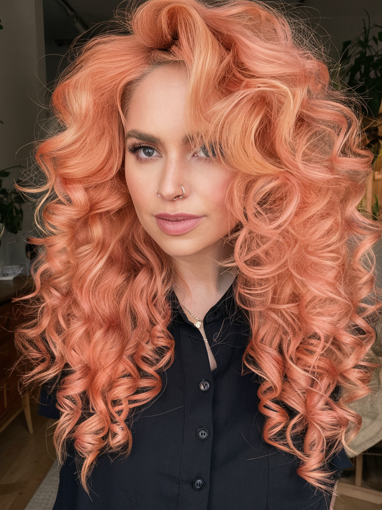 Peach Hair Color 2025: трендові відтінки для стильного образу