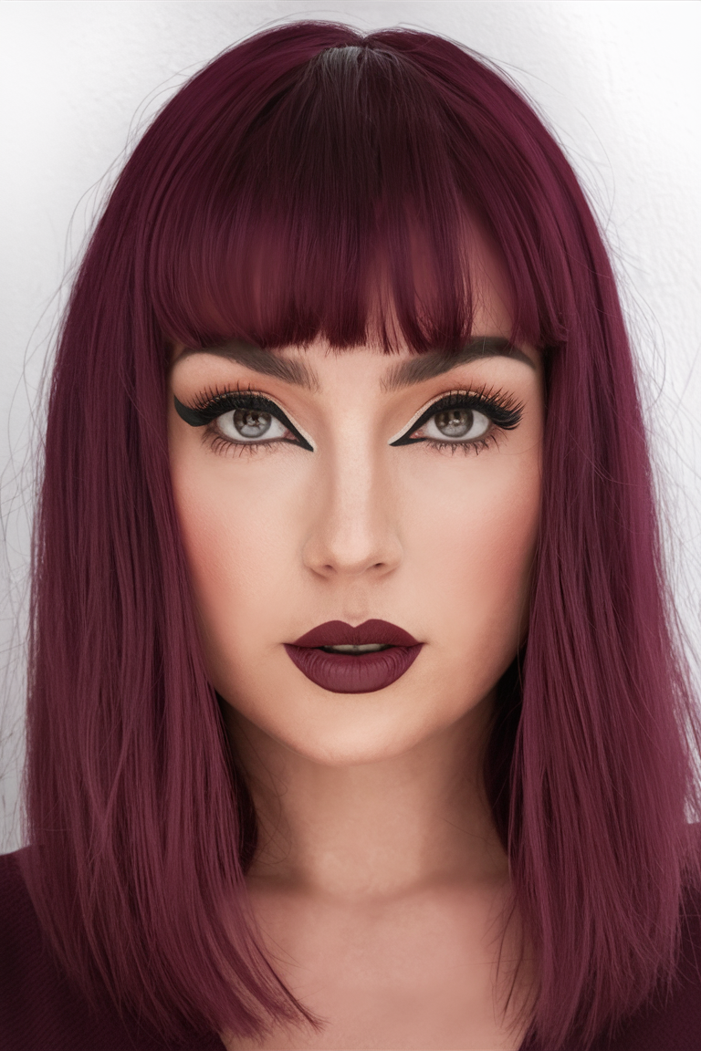 Модний Burgundy Hair Color 2025: тренди та ідеї