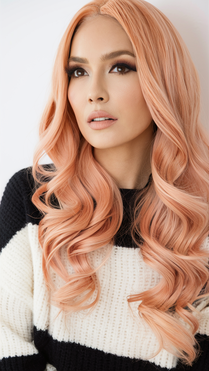 Peach Hair Color 2025: трендові відтінки для стильного образу