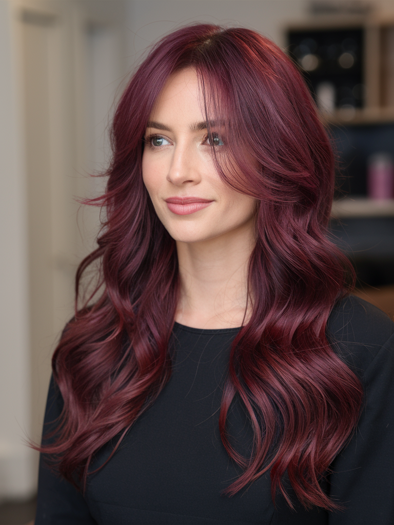 Модний Burgundy Hair Color 2025: тренди та ідеї