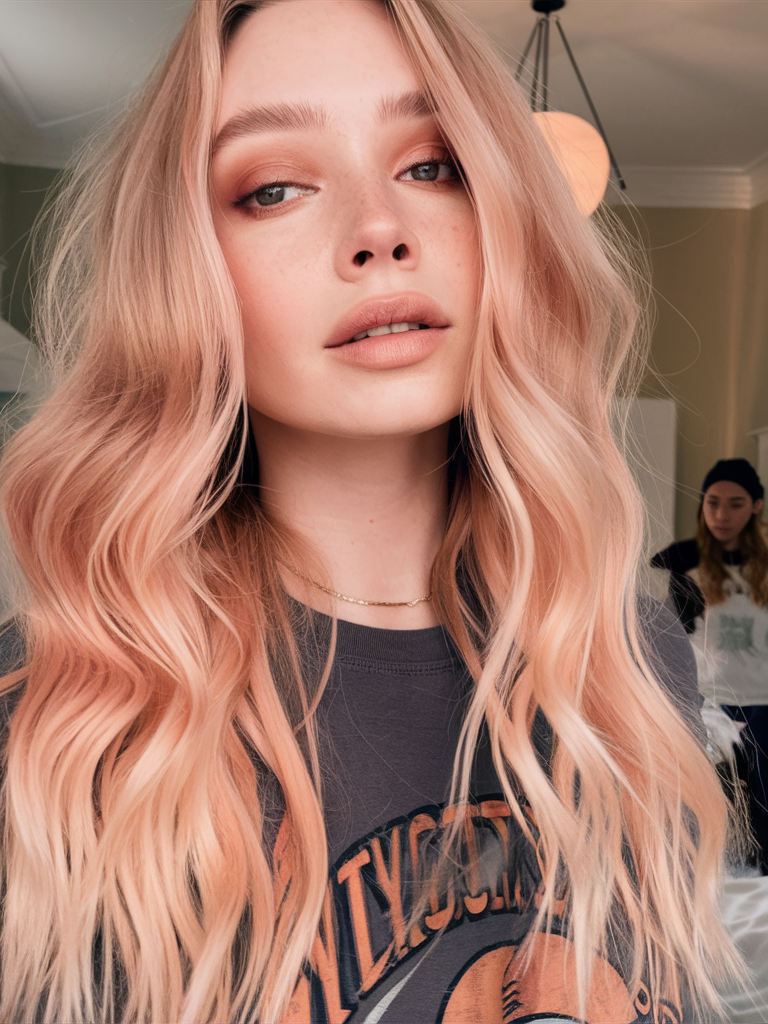 Peach Hair Color 2025: трендові відтінки для стильного образу