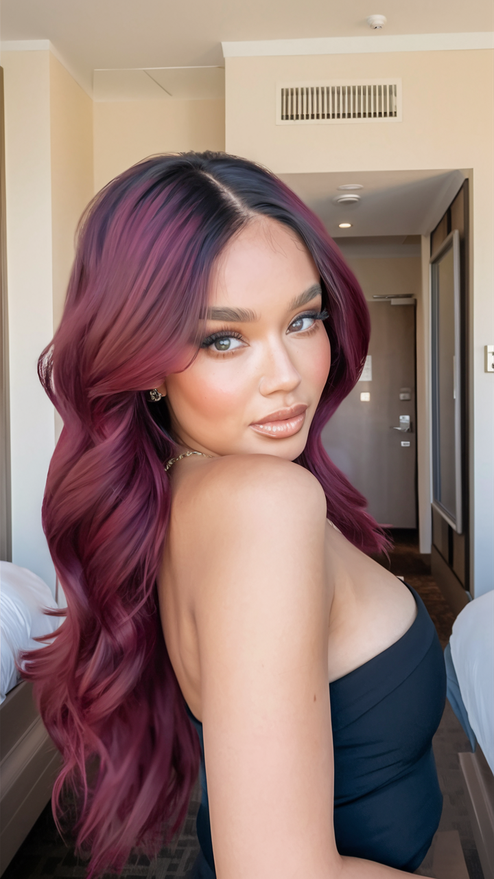 Модний Burgundy Hair Color 2025: тренди та ідеї