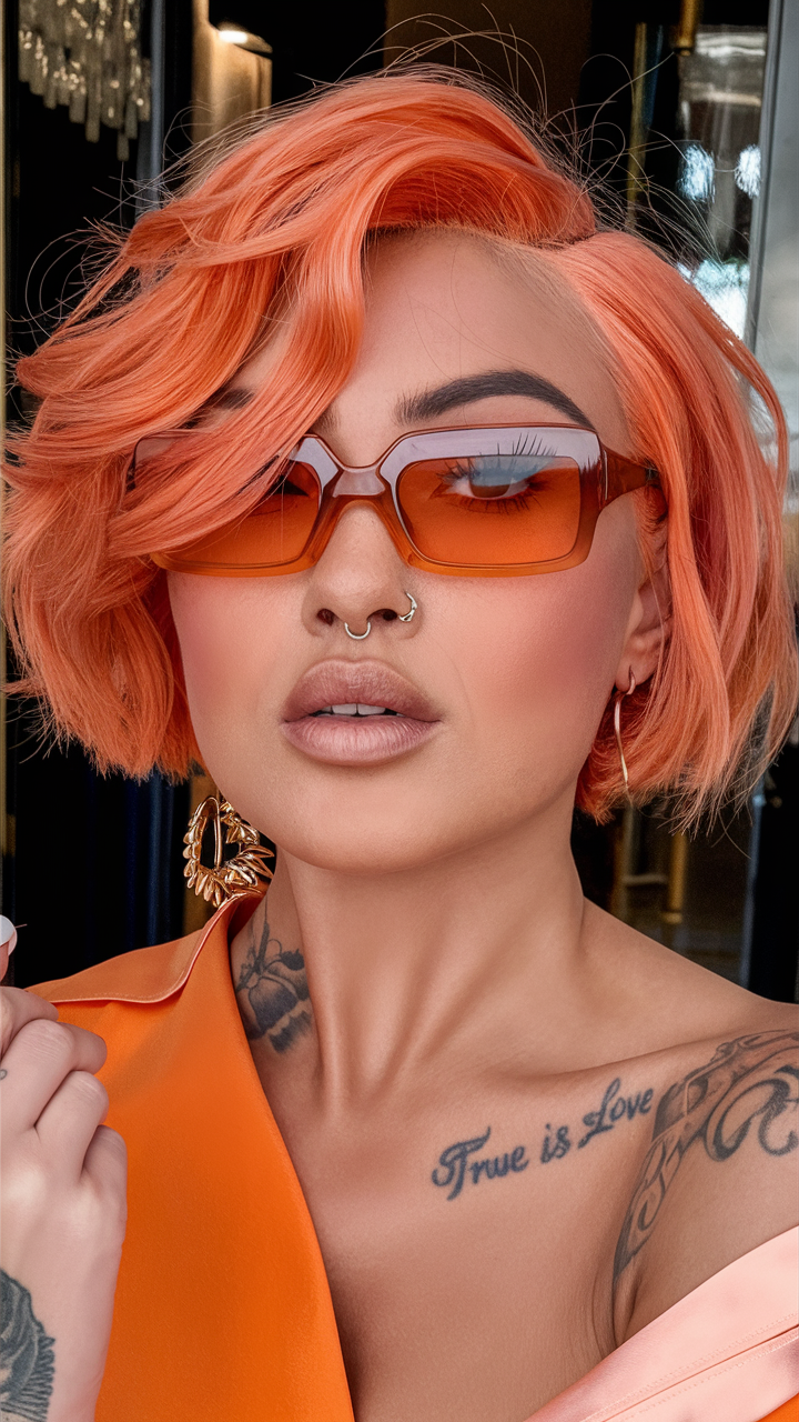 Peach Hair Color 2025: трендові відтінки для стильного образу