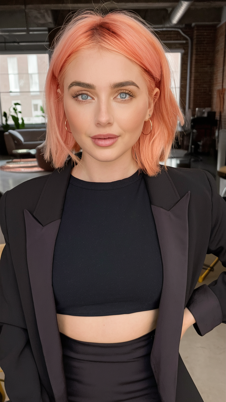 Peach Hair Color 2025: трендові відтінки для стильного образу