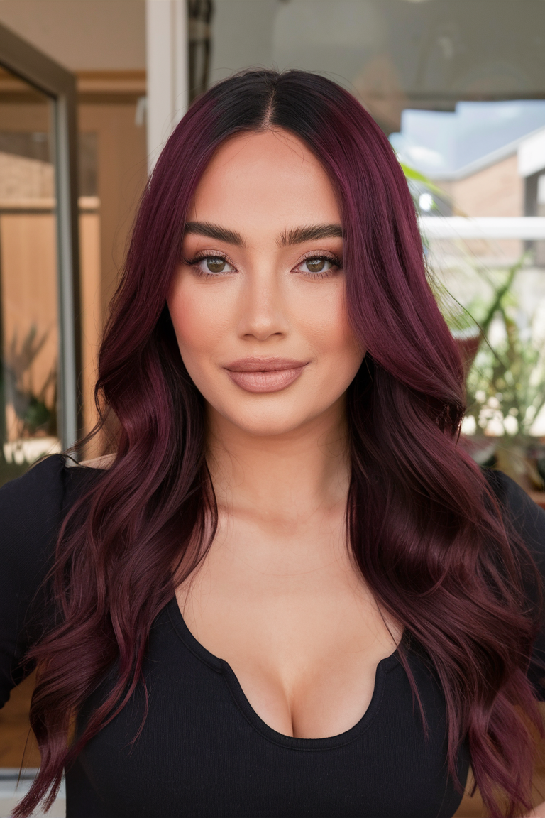 Модний Burgundy Hair Color 2025: тренди та ідеї