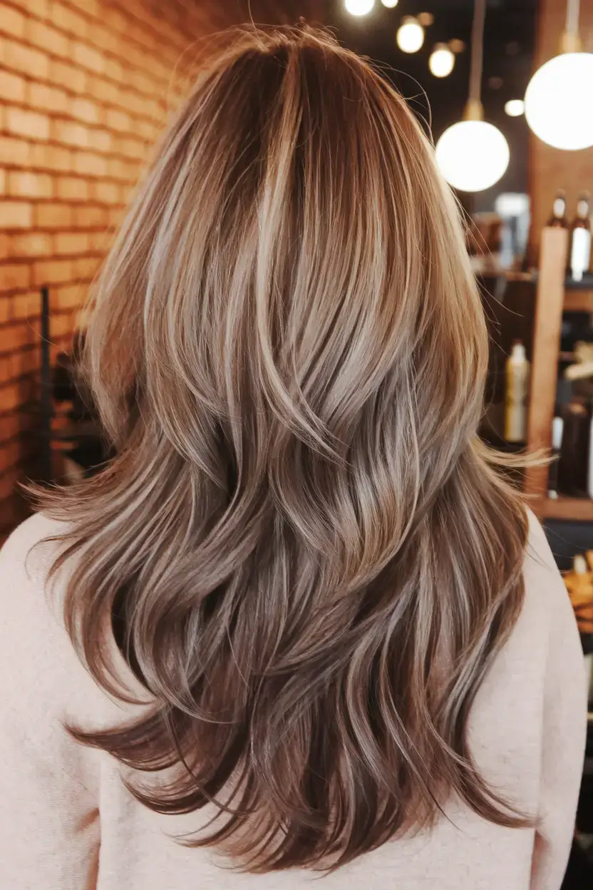 15 наймодніших ідей фарбування каштанового волосся літо 2025 з золотими пасмами