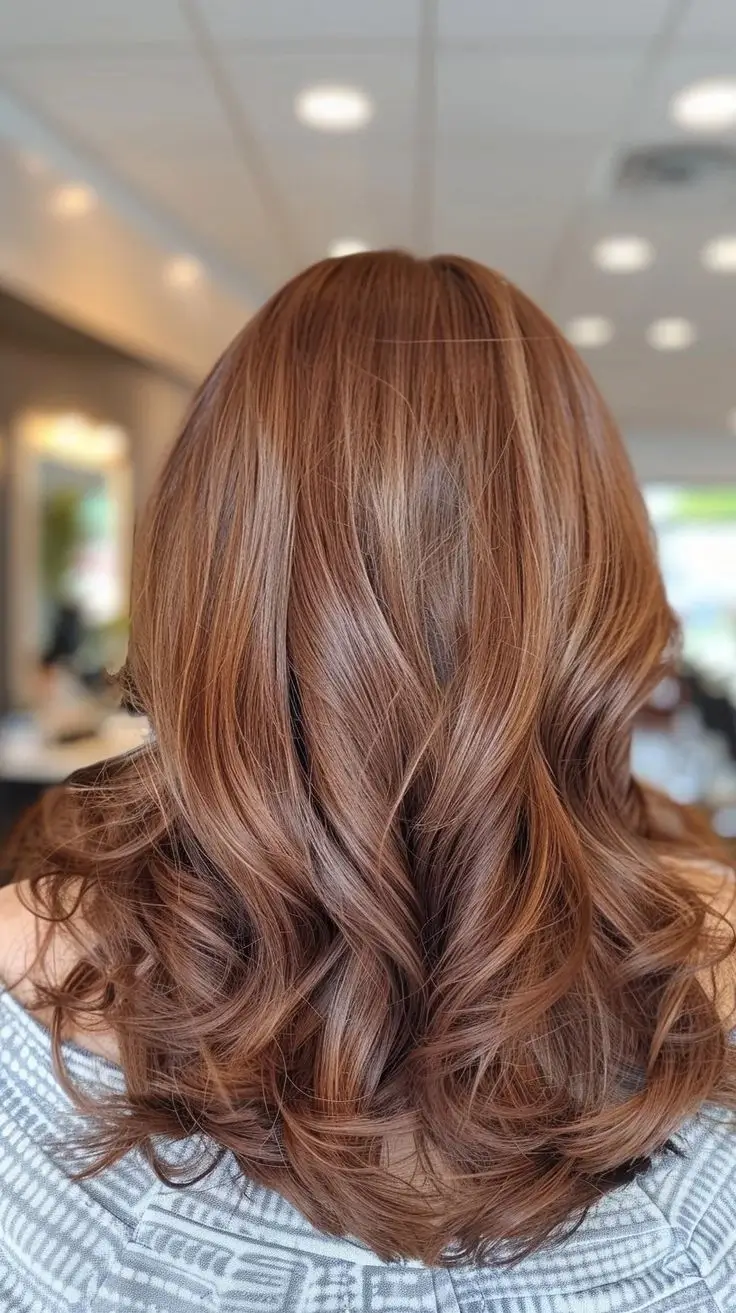 15 наймодніших ідей фарбування каштанового волосся літо 2025 з золотими пасмами