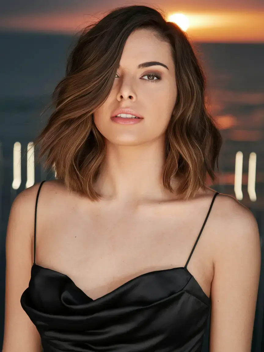 15 модных стрижек, которые идеально подойдут круглому лицу летом 2025 года