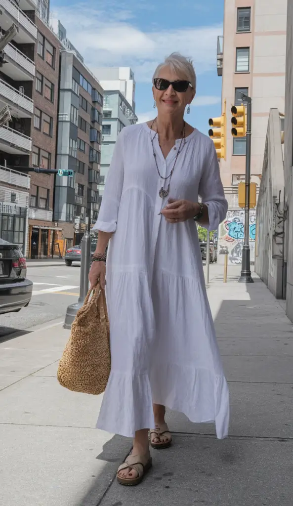 Наряди для жінок після 60: 15 літніх ідей для стильного образу 2025 року