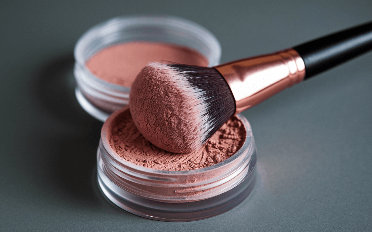 Женская пудра с кистью