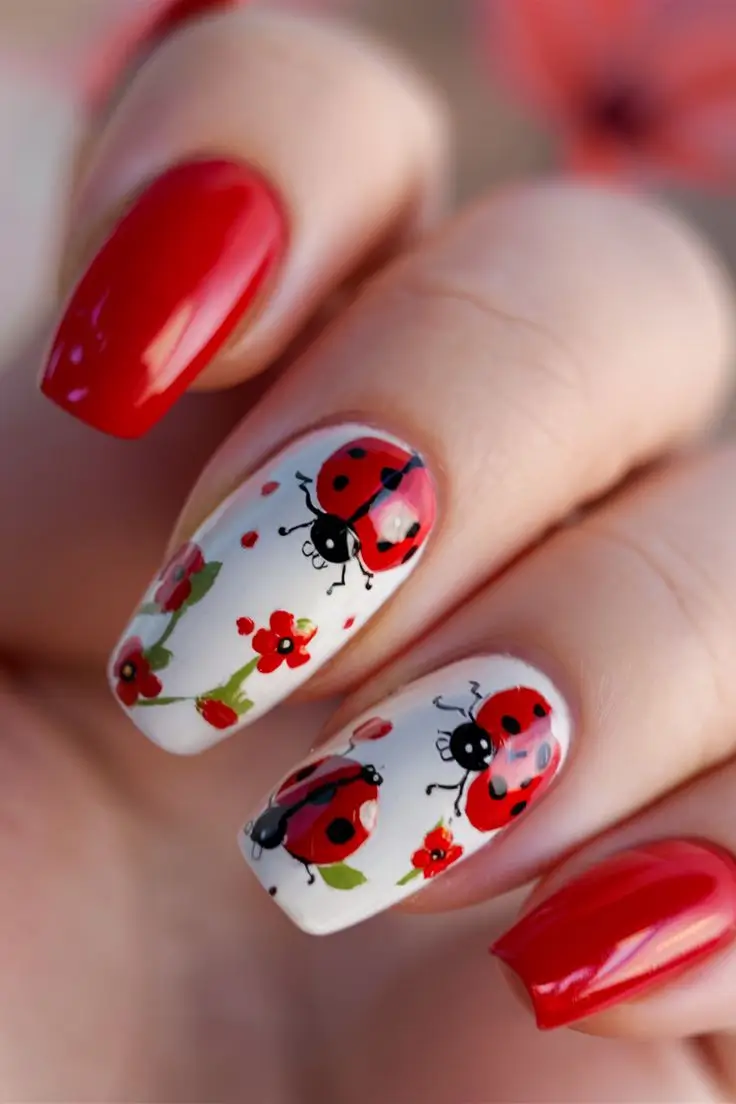 Красный маникюр: лучшие летние оттенки и идеи 2025 года