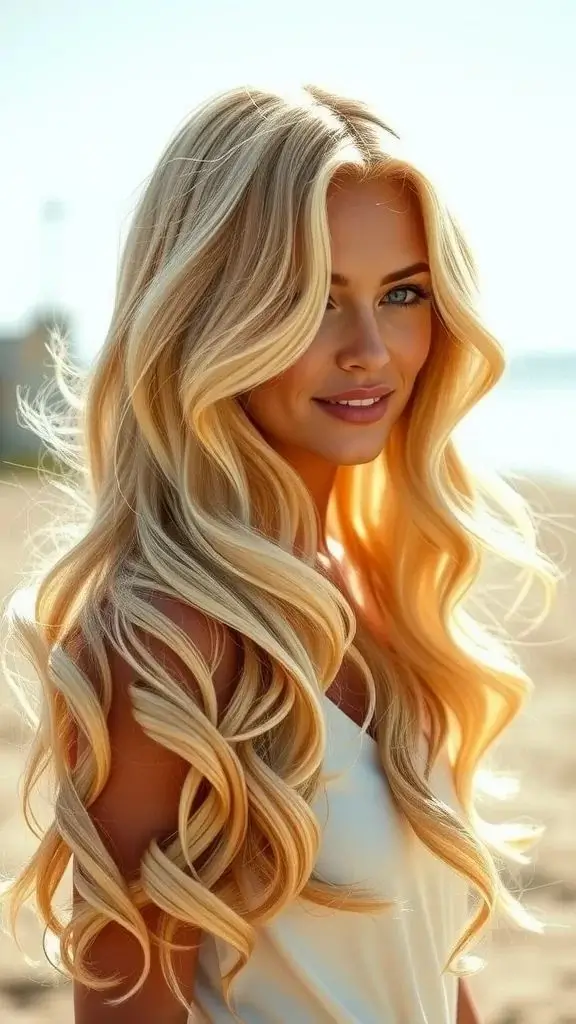 Карамельный блонд — трендовый цвет волос летом 2025: 20 стильных идей