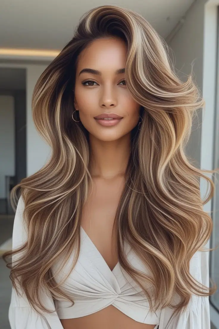 20 модных летних оттенков для тёмных волос, которые будут в тренде в 2025 году