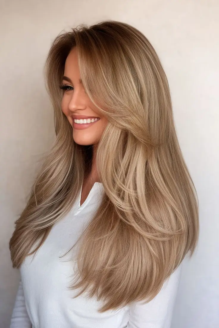 Карамельный блонд — трендовый цвет волос летом 2025: 20 стильных идей