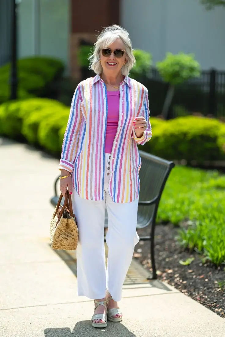 Что надеть после 50 лет летом 2025: 15 стильных образов для женщин