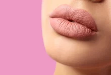 губы с матовой помадой
