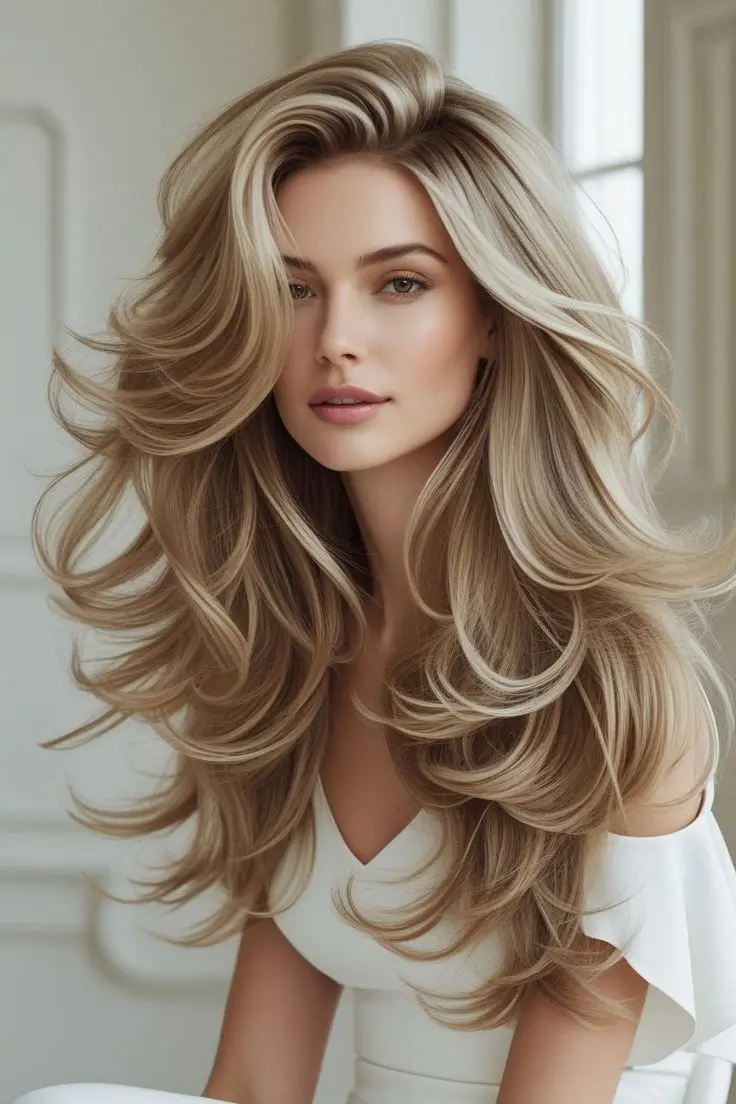 Карамельный блонд — трендовый цвет волос летом 2025: 20 стильных идей