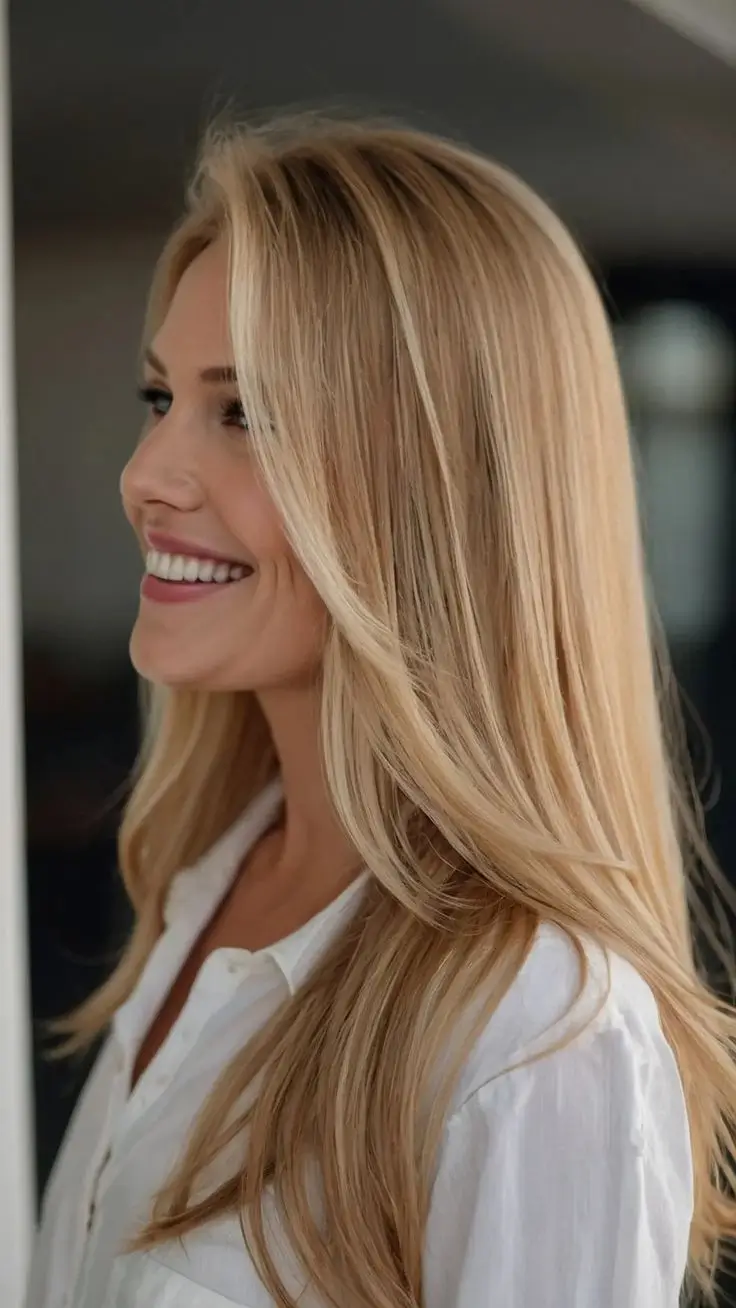 Карамельный блонд — трендовый цвет волос летом 2025: 20 стильных идей