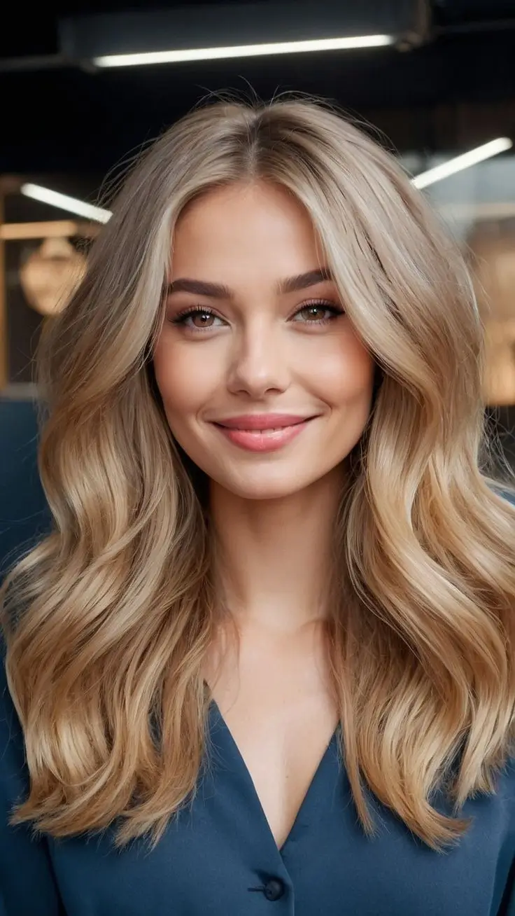 Карамельный блонд — трендовый цвет волос летом 2025: 20 стильных идей